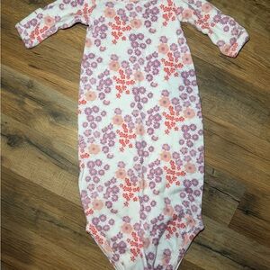 kate quinn Pink and Purple Floral Kids Footie